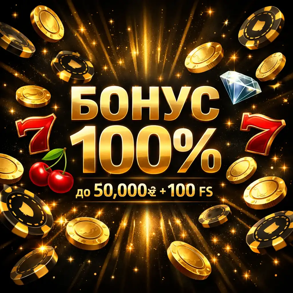 Бонус 100% до 50000 гривен в казино Парик24