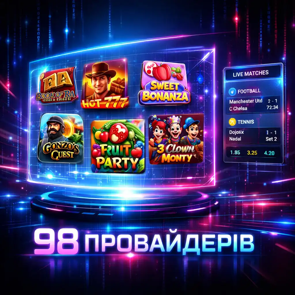 Онлайн казино Парік24 з 98 провайдерами слотів та ставками на спорт